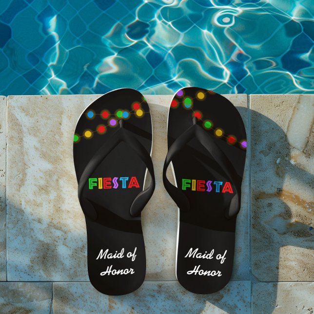 Fiesta Lights Personalised Flip Flops (Creator Uploaded)