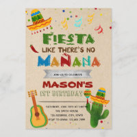 Fiesta like theres no manana invitation