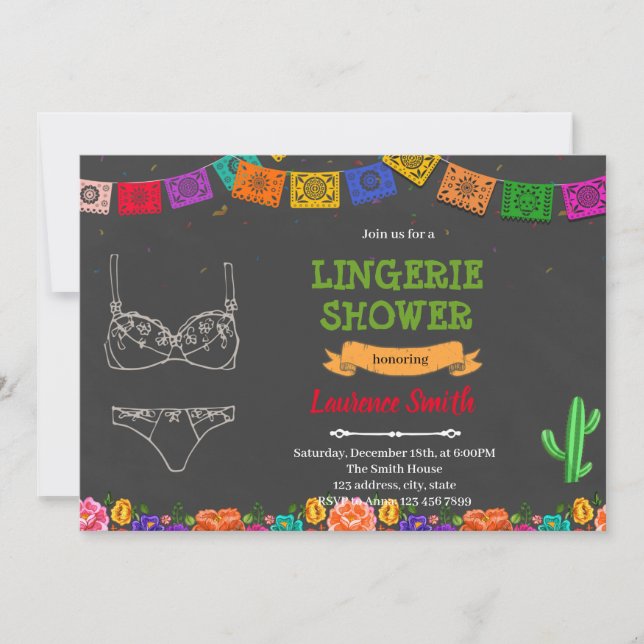 Fiesta lingerie invitation (Front)
