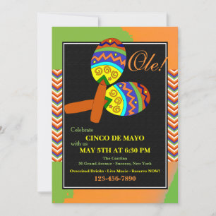 Fiesta Maracas Invitation