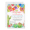 Fiesta Margarita Floral Cactus Art Bridal Shower
