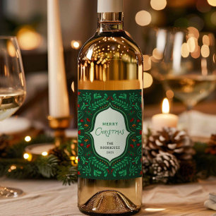 Fiesta Merry Chritsmas Favor Gift Wine Label