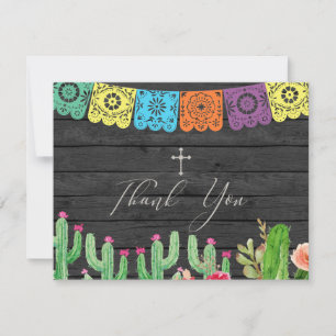 Fiesta Mexican Cactus Thank you card