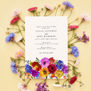 Fiesta Mexican Colourful Floral Wedding Invitation