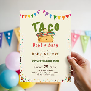 Fiesta Mexican Colourful Taco Bout a Baby Shower Invitation