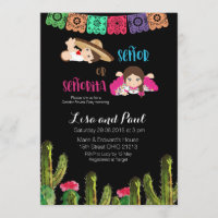 Fiesta Mexican Gender Reveal Invitation