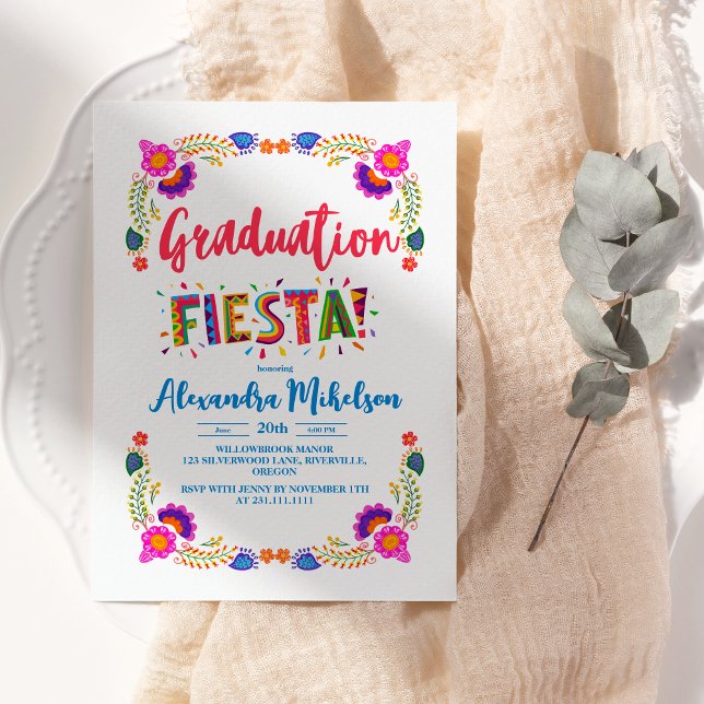 Fiesta Mexican Graduation Party Invitation (Creator Uploaded)