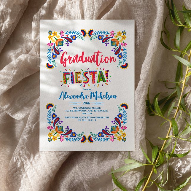 Fiesta Mexican Graduation Party Invitation (Creator Uploaded)
