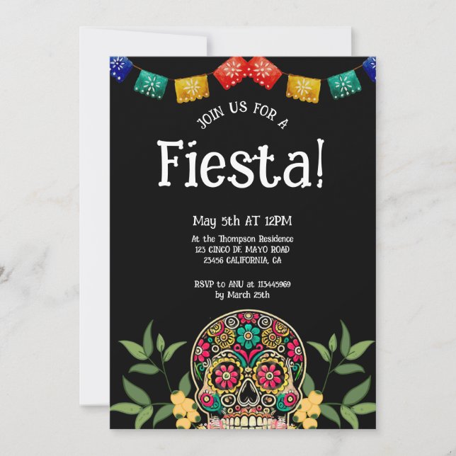 Fiesta! Mexican PARTY Invitation (Front)