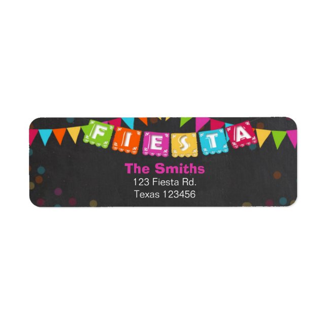 Fiesta Mexican Return Address Label (Front)