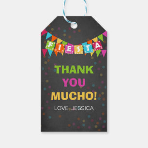 Fiesta Mexican Thank You Tags Birthday Party