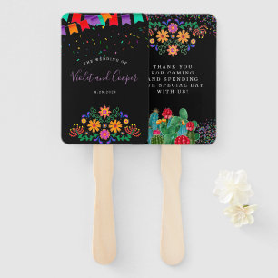 Fiesta Mexican Wedding Thank You Hand Fan