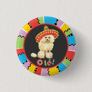 Fiesta Miniature Poodle 3 Cm Round Badge