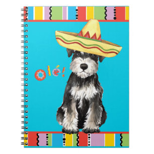 Fiesta Miniature Schnauzer Spiral Notebook