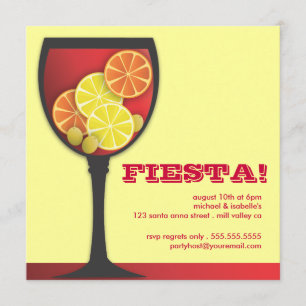 Fiesta Modern Wineglass Party Invitation