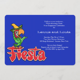 Fiesta Parrot Invitation