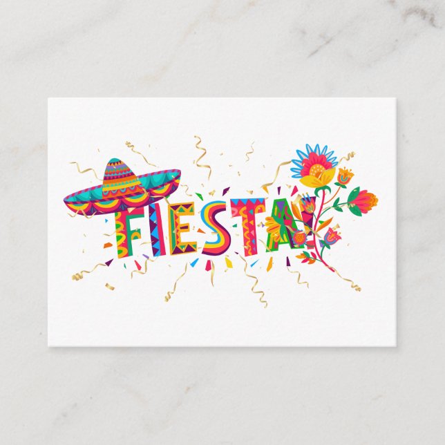 Fiesta - Party Enclosure Card (Front)
