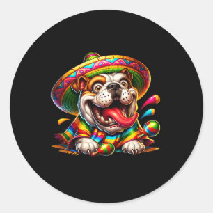 Fiesta Party Family Cinco De Mayo Mexican English  Classic Round Sticker