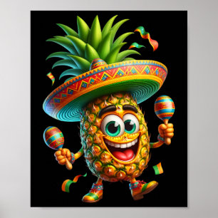 Fiesta Party Family Cinco De Mayo Mexican Fruit Pi Poster
