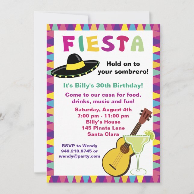 Fiesta Party Invitation (Front)