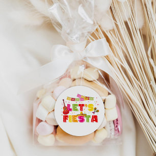 Fiesta Party Round Sticker Label