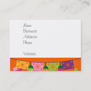 Fiesta Party Sombrero Cactus Limes Peppers Maracas Business Card