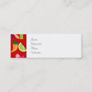 Fiesta Party Sombrero Limes Guitar Maraca Saguaro Mini Business Card