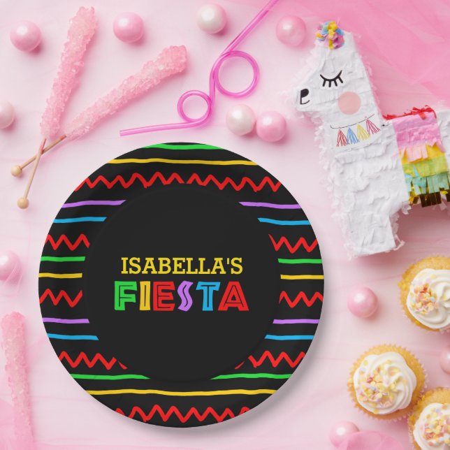 Fiesta Personalised Paper Plate (Party)
