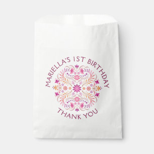Fiesta Pink Birthday Shower Wedding Favour Bags