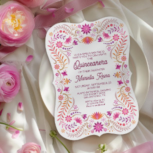 Fiesta Pink Quinceanera Invitation
