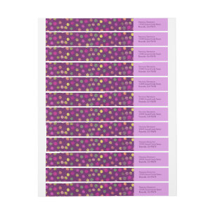 Fiesta Polka Dots Wraparound Address Labels