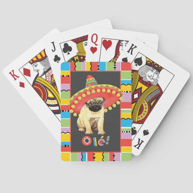 Fiesta Pug Playing Cards (Back)