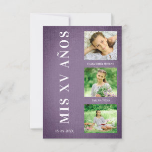 Fiesta Quinceañera Español Textura Textil Morado