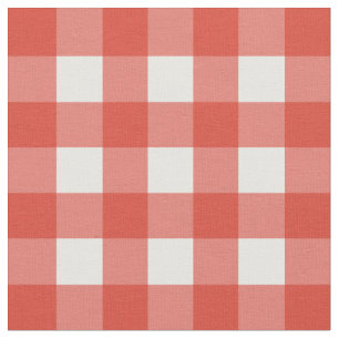 Fiesta Red & White Gingham Check Fabric