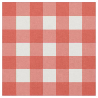Fiesta Red & White Gingham Check Fabric