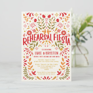 Fiesta Rehearsal Dinner - Luke and Kris  Invitation