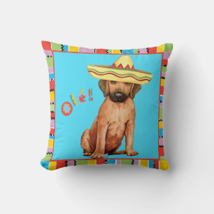 Fiesta Rhodesian Ridgeback Throw Pillow