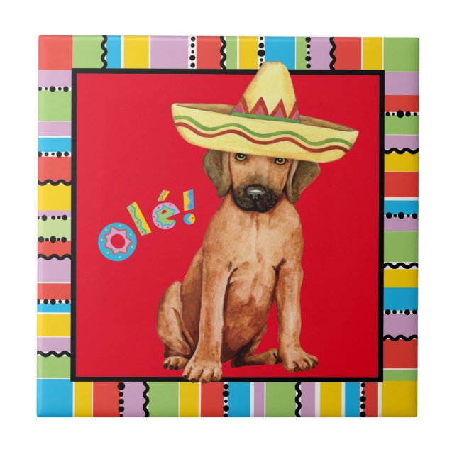 Fiesta Rhodesian Ridgeback Tile (Front)