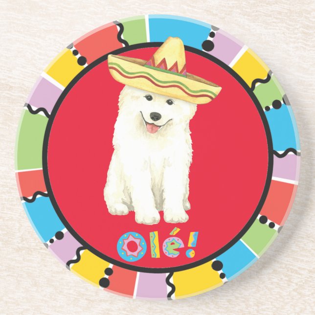 Fiesta Samoyed Coaster (Front)