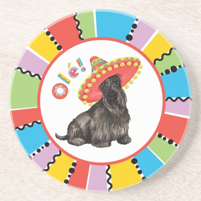 Fiesta Scottish Terrier Coaster (Front)