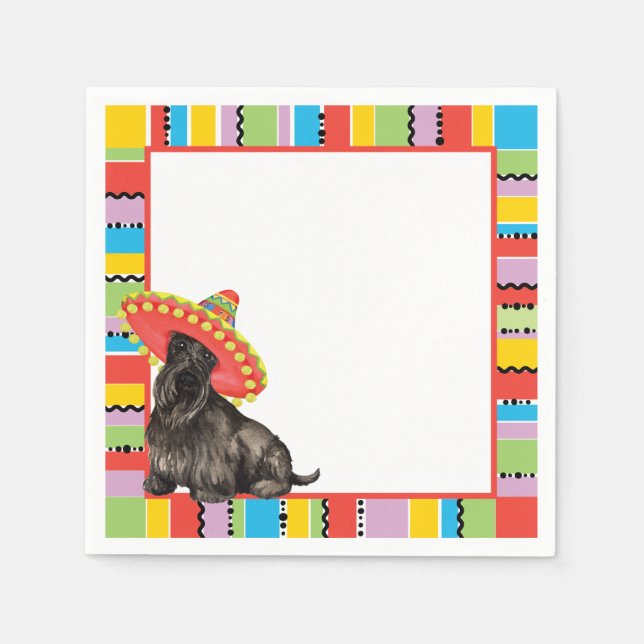 Fiesta Scottish Terrier Napkin (Front)