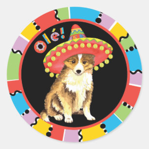 Fiesta Sheltie Classic Round Sticker