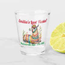 Fiesta Shot Glass Llama Bachelorette Personalised