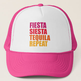 Fiesta, Siesta,Tequila Bachelorette Vacation Trucker Hat