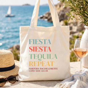 Fiesta Siesta Tequila Mexico Wedding Beach Party Tote Bag
