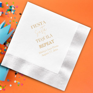 Fiesta Siesta Tequila Repeat Foil Napkins