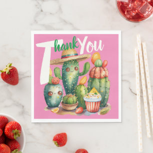 Fiesta Sinorita Baby Girl Shower Partyware Cacti Napkin