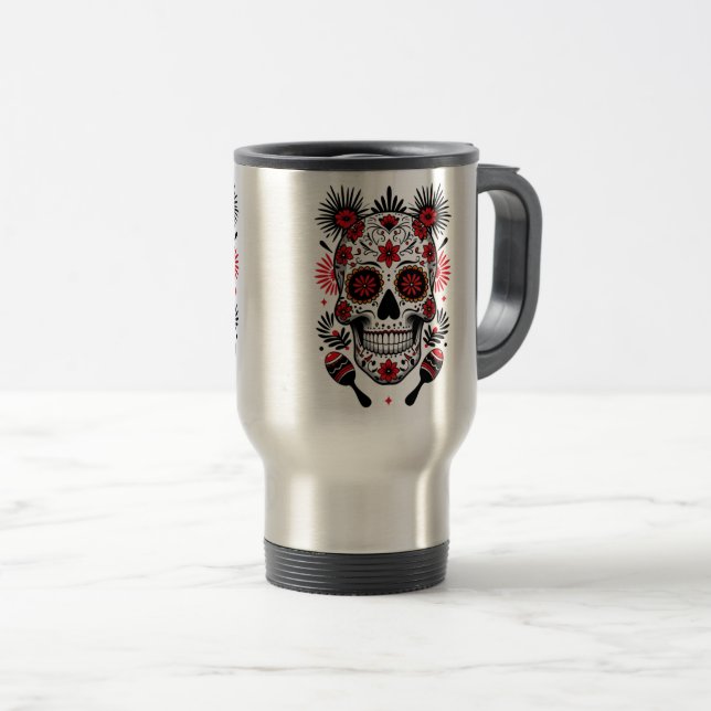 Fiesta Skull Vibes  2 Travel Mug (Front Right)
