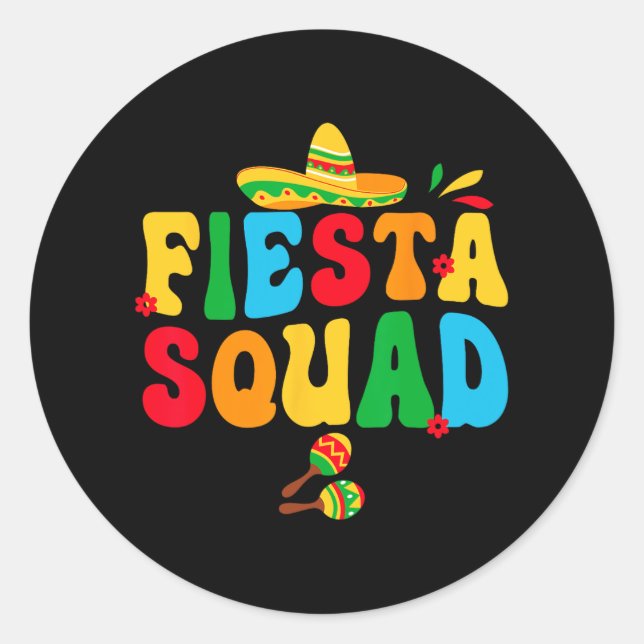Fiesta Squad Bride Bridesmaid My Final Fiesta Bach Classic Round Sticker (Front)