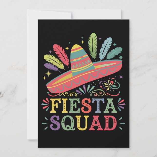 Fiesta Squad Cinco de Mayo Family Matching Invitation (Front)